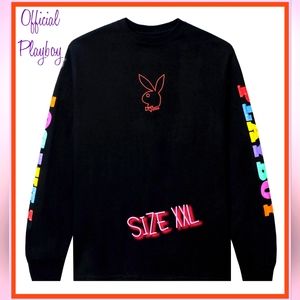 Authentic Men's Playboy Color-Block Long Sleeve T-Shirt XXL
